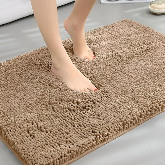 XIBUFE Muddy Rug Super Absorbent Microfiber Dog Door Mat for Mucky Paws,Non-Slip Washable Pet Rug,Quick Dry Chenille Entryway Carpet,Machine Washable Indoor Mat,Camel 35X24"