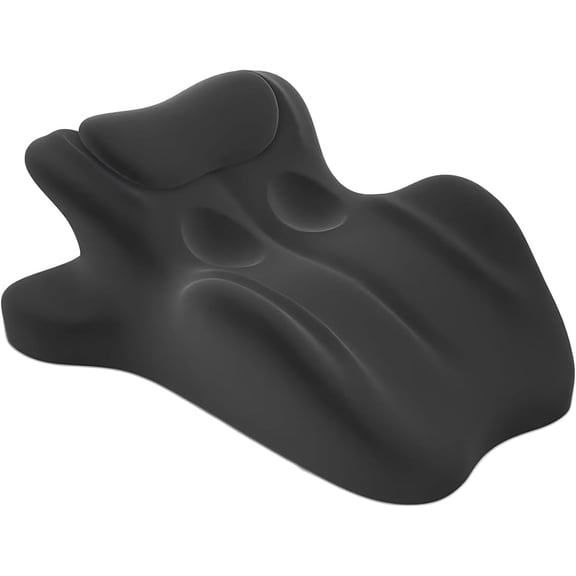 XIBUFE Multi-Functional Memory Foam - Memory Foam Wedge Pillow,27 Angle Contoured Cushion for Sitting or Lounging,Ideal for Waist,Neck,Reading & Back Support(Black)