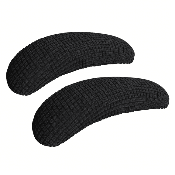 XIBUFE Office Chair Armrest Covers Stretchable Water Resistant Jacquard Elastic Band Short Computer Chair Arm Covers for Desk Chairs 8-13Inch Washable 2 Pieces-Black