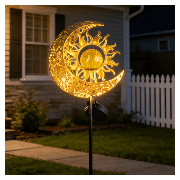 XIBUFE Outdoor Statues Solar Garden Decor, Garden Statues with Warm LED Light, Solar Powered Statues for Garden Decor Outside, Decorative Lawn Patio Yard Pathway Fairy Solar Statues
