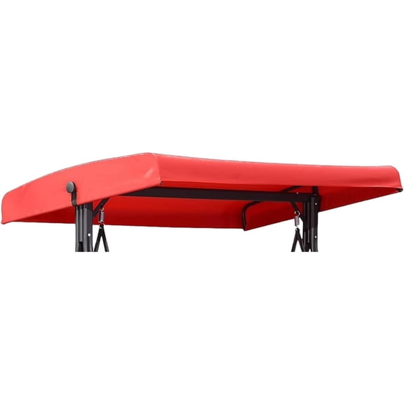 XIBUFE Outdoor Swing Canopy Replacement Top Cover, 75'' x 47'' Outside 3 Seater Hammock Garden Yard Patio Baackyard Swing Replacement Top Sun Shade Waterproof Outdoor Furniture Awning Canopy