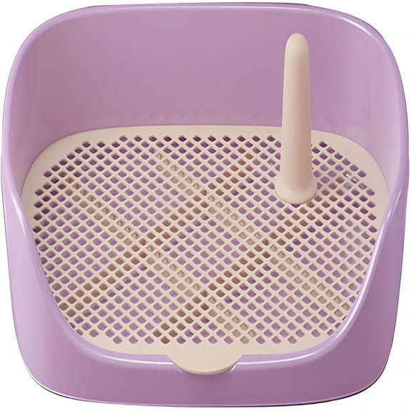 ACDANC Pet Toilet with Training Post,Anti-Splash Indoor Litter Box for Small Dogs Cats