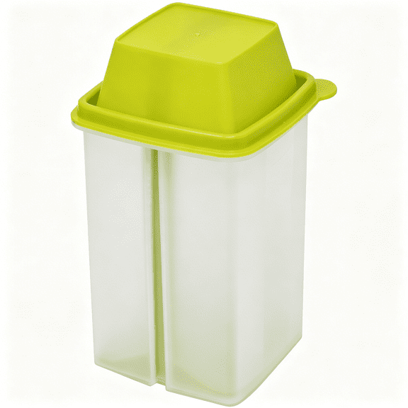XIBUFE Pickle Container with Strainer - BPA Free Container for Mess-Free Storage of Condiment Food - Pickle Holder with Easy to Open Lid Design (Green)
