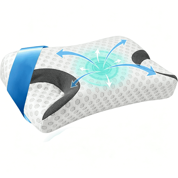 XIBUFE Pillow for Side Sleeper,Sleep Apnea Pillow for Sleeping,Cpap Nasal Pillows for All Cpap Masks Users,Cervical Memory Foam Neck Support Pillow Relief Neck Pain for Side Back Sleepers