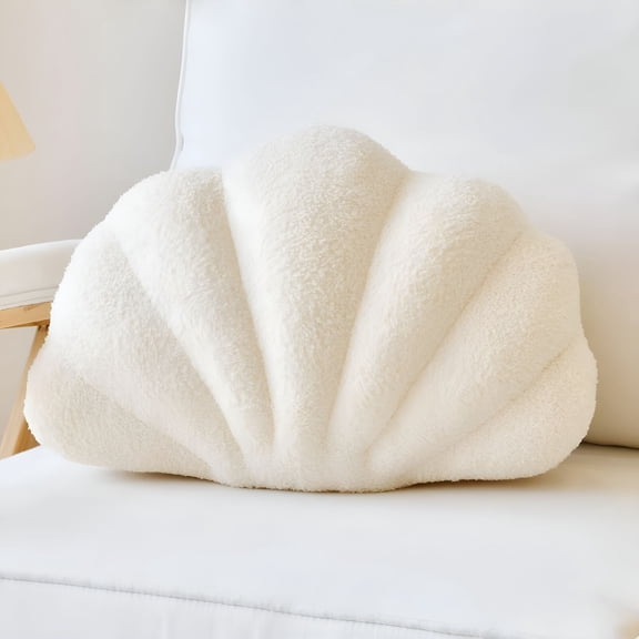 XIBUFE Pink Seashell Throw Pillows,Shell Shaped Throw Pillows,13 Inch Soft Home Decorative Pillow Plush Cushion for Bed Couch Living Sofa Room Decor Accent Throw Pillow Shell Pillow