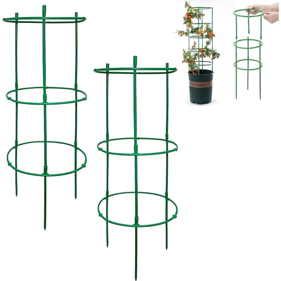 XIBUFE Plant Trellis Garden Trellis, Small Plant Supports for Indoor Plants, Trellis for Climbing Plants Outdoor, Flexible Semi-Circle Plastic Plant Trellis for Pots, Vines & Flowers