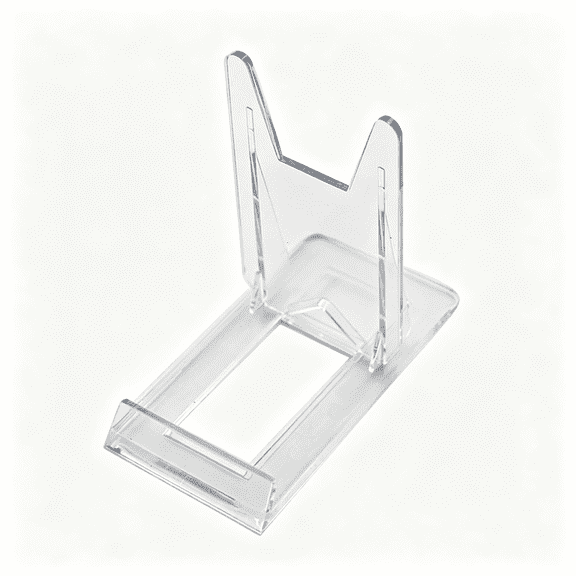 XIBUFE Plate Stands for Display Set of 6,Two Part Adjustable Clear Plastic Display Stand Easel for 5-9" Plates,Bowls,Picture Frames,Books,Comics,Photo,Small Signs and Collectibles