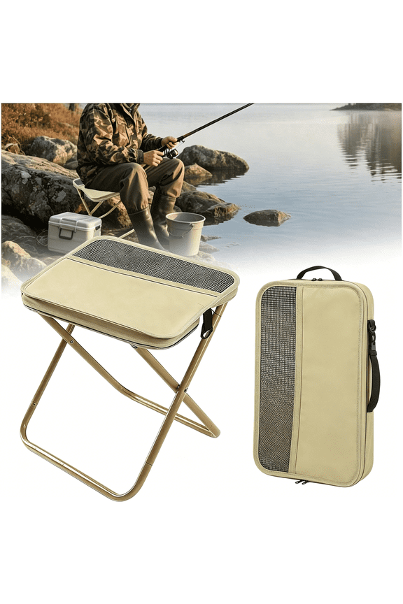 Portable Folding Stool Backpack Stool, Pocket Chair Camping Fishing Stool, Mini Outdoor Camping Stools Sling Bag, Collapsible Stools Chairs Carry Bag for Fishing Travelling
