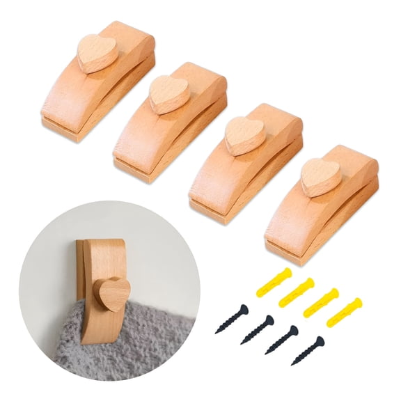 XIBUFE Quilt Wall Hangers,4 Pcs Tapestry Hanger W/ Screw,Versatile Wall Hangers for Quilts,Rugs,and ArtWooden Hangers