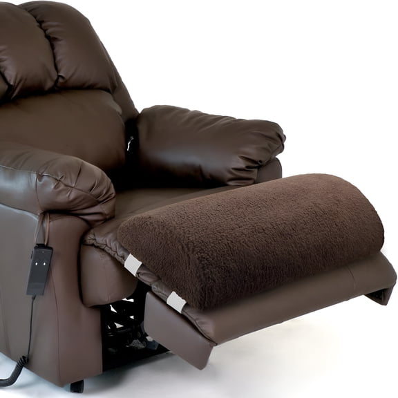 XIBUFE Recliner Foot Pillow Cushion High Resilience Sherpa Memory Foam Bolster Sleeping Rest Multipurpose Half Roll Leg Pillow Suitable for Chair Sofa Headrest Back Lumbar Leg Support,Chocolate