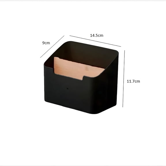 XIBUFE Remote Control Organizer, Multipurpose Desktop Storage Box for TV Clickers, Modern Plastic Table Caddy for Living Room, Bedroom, Office