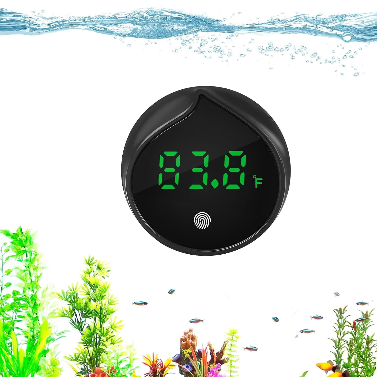XIBUFE Removable Aquarium Water Thermometer Gauge with Touch Screen ...