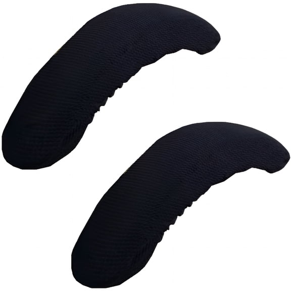 XIBUFE Removable Washable Office Chair Armrest Slipcovers Covers Pads (Black)