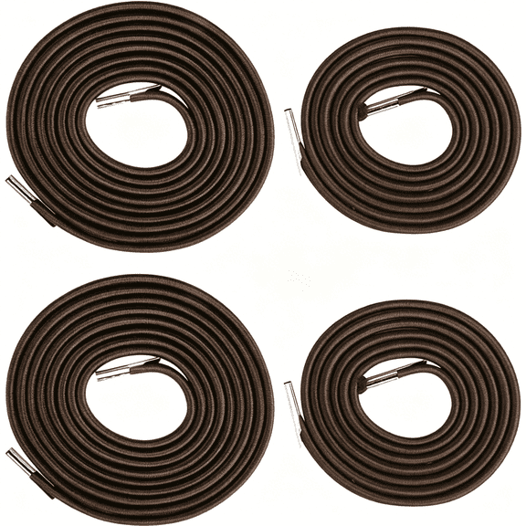 XIBUFE Replacement Cord for Zero Gravity Chair-4 Pack Bungee Laces Repair Kit,Universal Zero Gravity Replacement Cords for Patio Lawn Lounge Recliners,Bungee Chair&Antigravity Chairs(Brown)