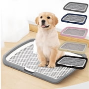 XIBUFE Reusable Puppy Pad Holder with Mesh Grid, Indoor Dog Potty Tray for Small Large Dogs, Anti-Splash Pee Pad Station with Low Entry, Easy Clean Washable Toilet Training Area, 18.5 x 14.57 Inch