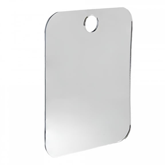 XIBUFE Shatterproof Shower Mirror Fogless for Shaving,Unbreakable Deluxe Plexiglass Makeup Mirror,Largest Bathroom Wall Hanging,Portable Handheld Camping,Silver (2 Pack)