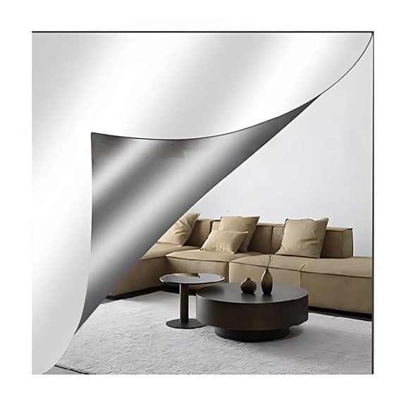 XIBUFE Shatterproof Wall Mirror Tiles -30*30Cm Self-Adhesive Acrylic Mirror,Safe Unbreakable Plastic,Small Frameless Mirror,Long Plexiglass for Classroom and Childroom
