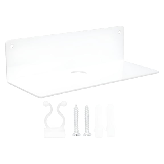 XIBUFE Small White Wall Display Shelf for Speakers,Cameras,Action Figures Small Shelves for Wall