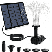 XIBUFE Solar Fountain Pump, Diy Solar Water Pump Kit for Bird Bath,1.8W Solar Powered Fountain with 9.84Ft Cord & 4 Nozzles Modes for Outdoor Features, Ponds, Garden, Fish Tank