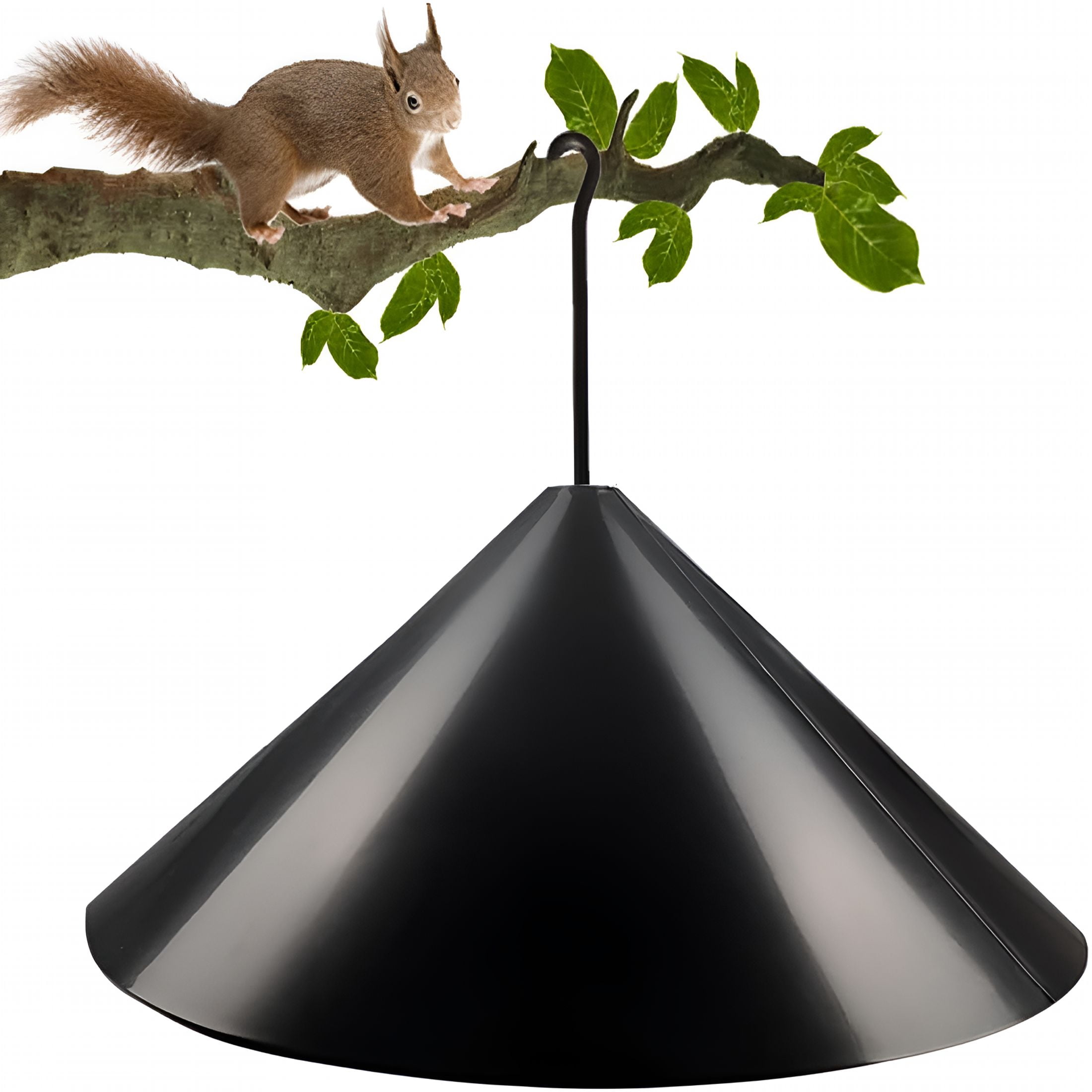 XIBUFE Squirrel Baffle for Bird Feeder Pole,Outside Hanging Mount Bird House Guard for Outdoor Shepherd’S Hook,19 Inch Diameter,1 Pack