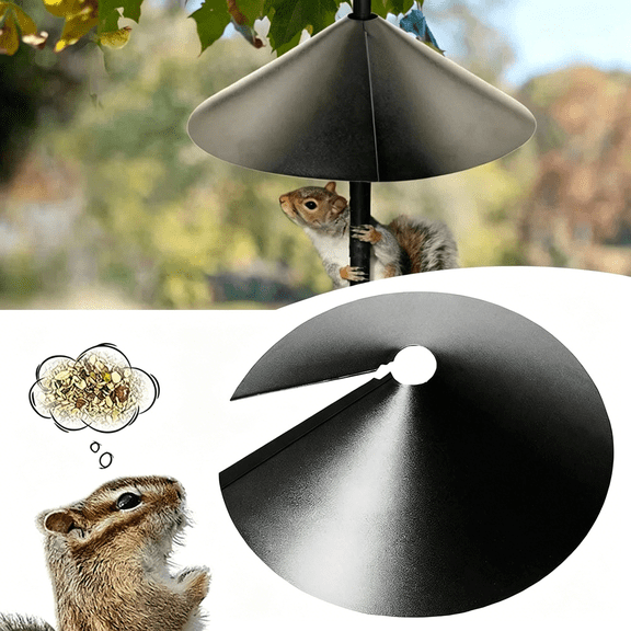 XIBUFE Squirrel Proof Baffle  12/14/16/18 Inches Wide Squirrel Protection for Bird Feeders  Anti-Rust Galvanized Steel Hangable Baffle,Protects Bird Houses from Squirrels