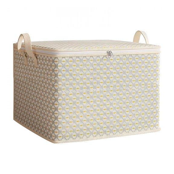 XIBUFE Storage Box,Collapsible Storage Bins with Lids,Cotton and Linen Cloth Storage Baskets with Handle,For Books,Closet,Bedroom,Home Flat Storage Bins with Lids