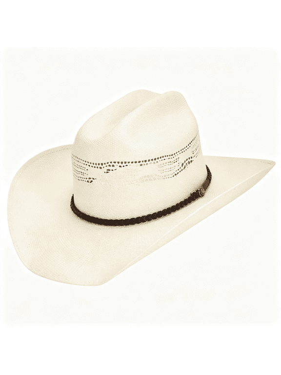 Straw Cowboy Hat, Cattleman Crease 4.1" Wide Brim Western | Unisex design, shapeable wide brim, breathable cowgirl style, gift box included, 2 sizes