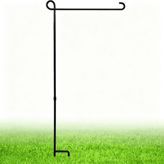 XIBUFE Sturdy Garden Flag Stand,Thickened Metal Garden Flag Pole,Weather-Proof Yard Flag Holder for Outside House,Premium Straight Flagpole for Seasonal Christmas Outdoor Decor