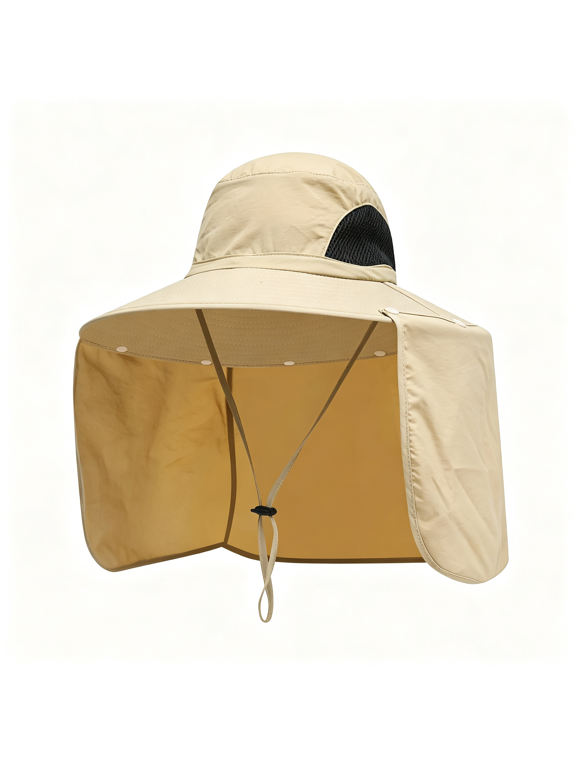 Sun Blocker Hats Outdoor Sun Protection Fishing Cap with Neck Flap Large Brim Outdoor Hat Sun Protection Neck Flap Hat with Neck Cover