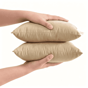 XIBUFE Tiny Pillows,Down Alternative Microfiber 11X7 Inches Mini Pillow for Travel,Pets,Soft Machine Washable Small Pillows for Neck,Lumbar,Light Taupe