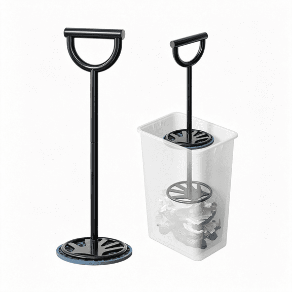 XIBUFE Trash Compactor for Kitchen All-Metal Manual Trash Can with No Electric Garbage Compressor,Freestanding Tamper Press Tool with Touchless Smasher Waste Compactor for Home and Outdoor Bin