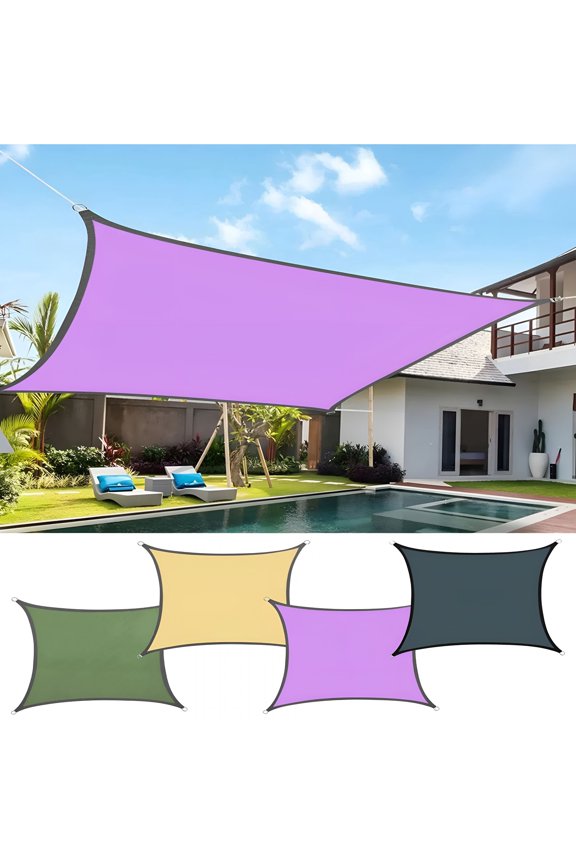 Triangular Sun Shade Sail | Outdoor Waterproof UV Protection Canopy for Patio Garden Backyard Pool | Easy Install | Durable Tarpaulin Cover | Versatile Sunshade | 1 Piece