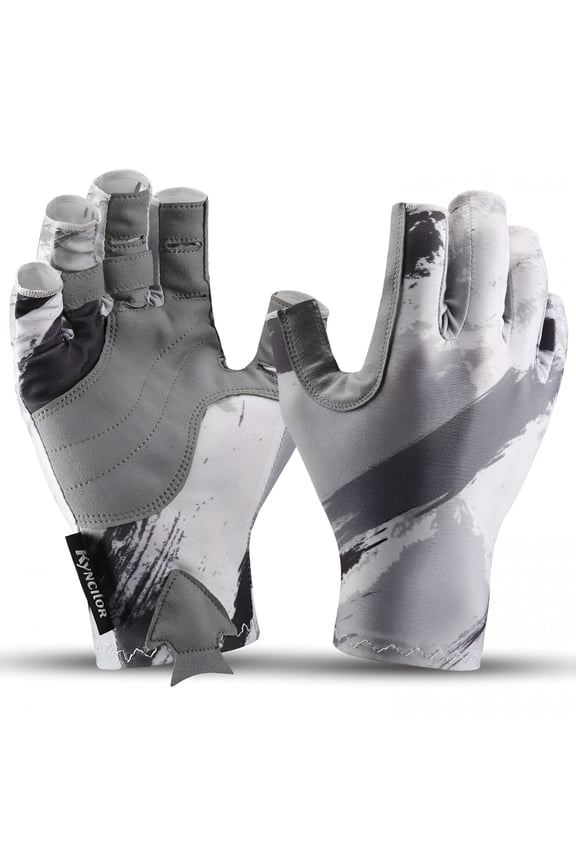 UPF50+ Fingerless Fishing Gloves UV Sun Protection Gloves Fly Fishing Half Finger Gloves for Men Women