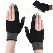 XIBUFE Ultra-Thin Mobile Gaming Gloves,Gaming Gloves for Sweaty Hands,Touchscreen Gaming Finger Sleeves for Phone Tablet Game Players Streamer Black + Green