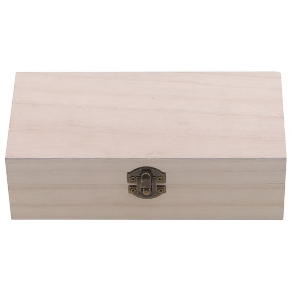 XIBUFE Unfinished Wooden Box Unpainted Gift Wood Boxes with Hinged Lid Blank Natural Pine Box for Home Crafts Diy Art Storage Jewelry,Box Container for Photos,Jewelry,Crafts