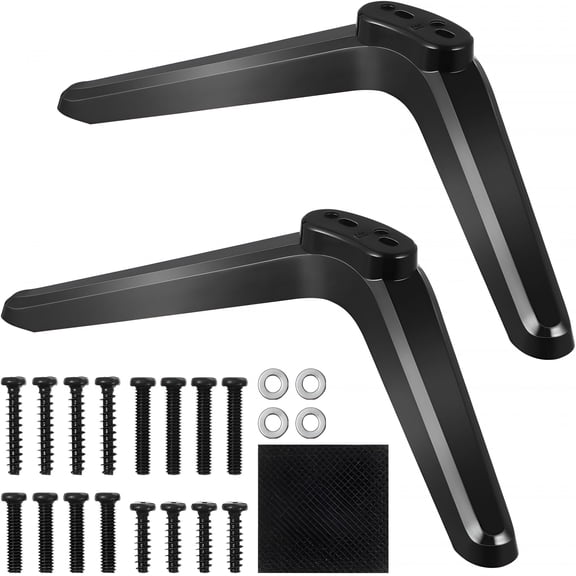 XIBUFE Universal Tv Legs Universal for 32-55 Inch Tvs,Plastic Tabletop Tv Holder Stand with Screws,Black