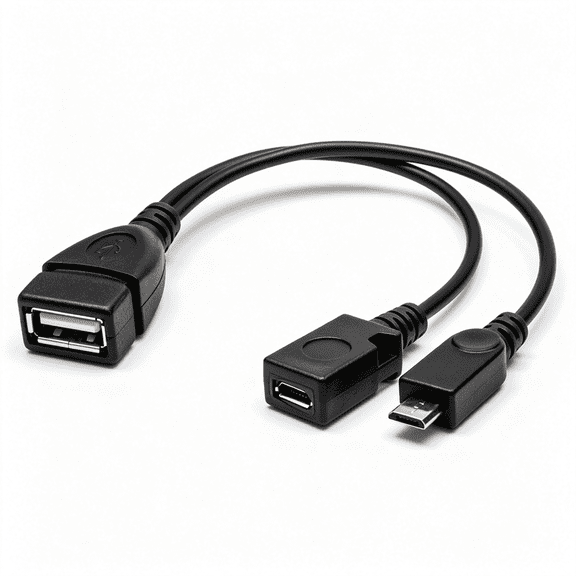 XIBUFE Usb Otg Cable for Firesticks 4K/4K Max/Cube/Lite/2Nd Gen,Android Devices and Host Devices,Universal Micro Power Enabled Adapter,6-Inch Compact Firestick 4K Max