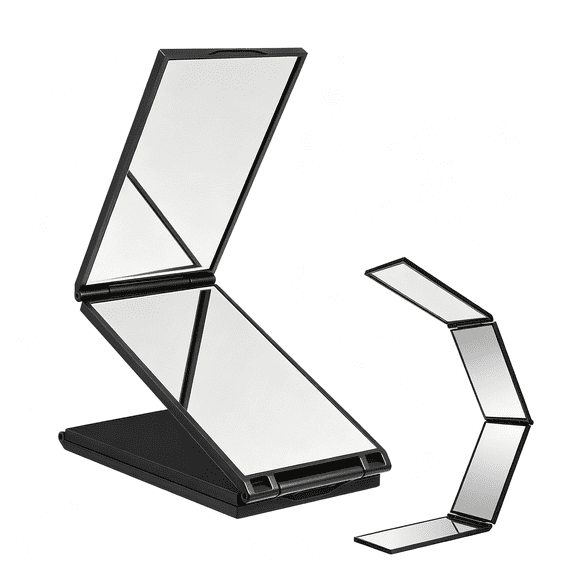 XIBUFE Way Mirror Foldable Makeup Mirror Portable 360 Degree Handheld Haircut Mirrors 4 Barber Desktop Diy Haircut Tool Hair Cutting Styling Grooming Sided Self Haircuts Home Salon 4.7 X 2.7 in