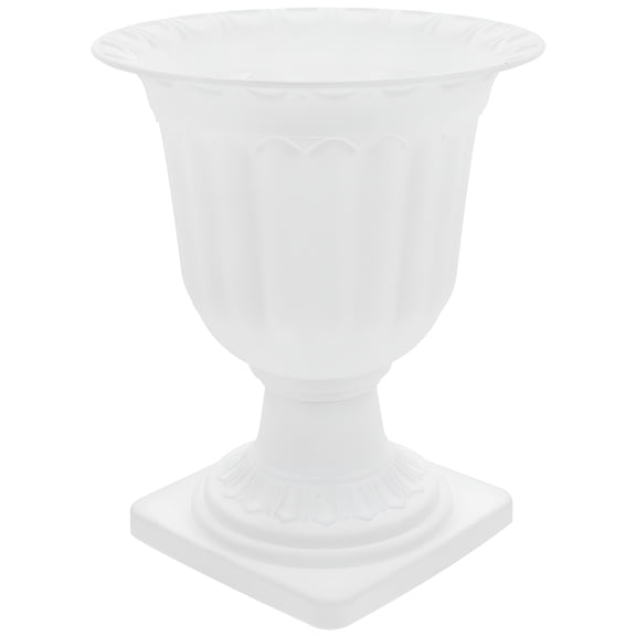 XIBUFE White Urn Planter, Durable Plastic Flower Pot