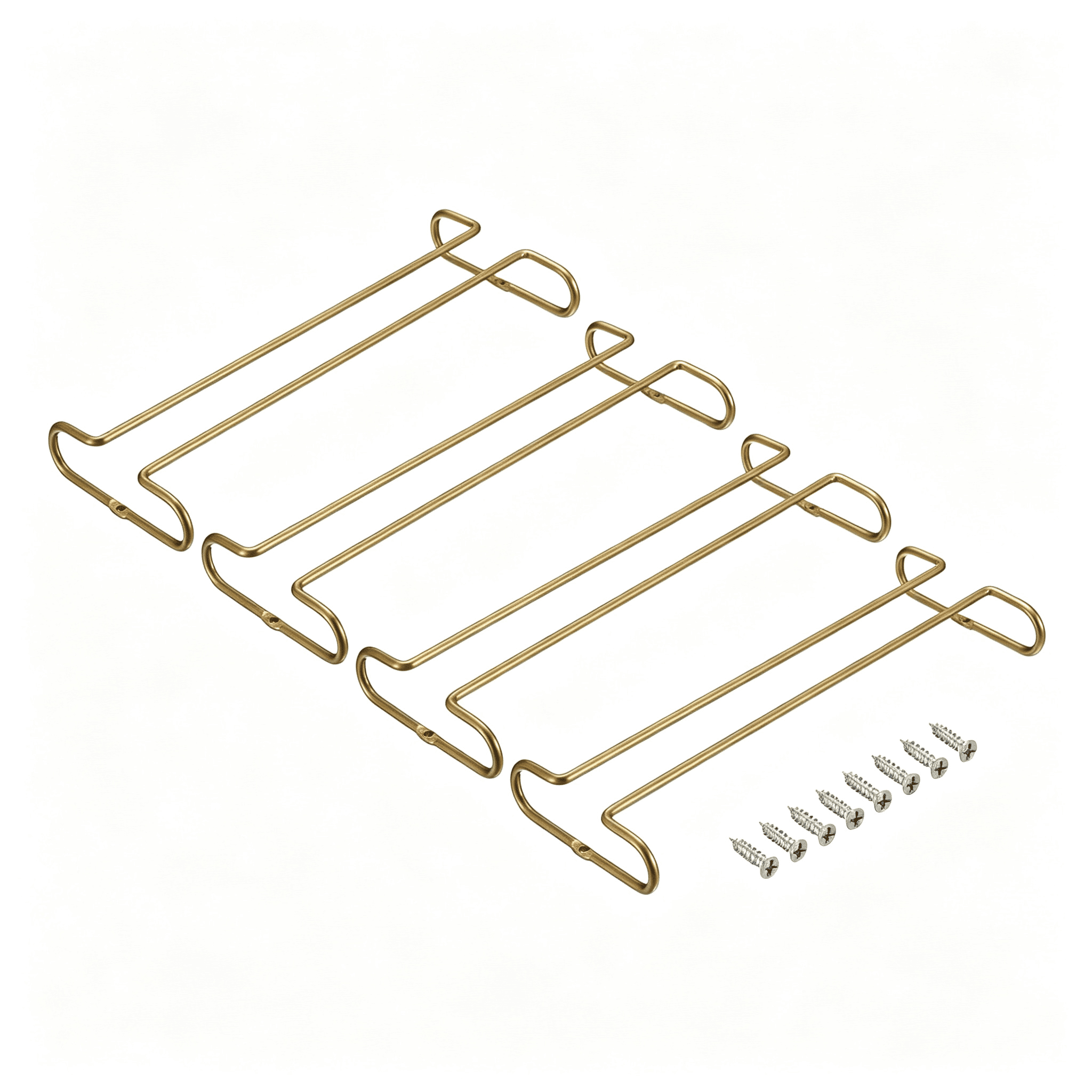Metal Wine Rack Storage XIBUFE Wine Glass Rack under Cabinet,4Pcs 10-