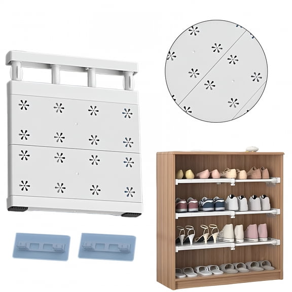 XIBUFE Wire Storage Rack,Closet Tension Shelf Expandable Metal Storage Rack Adjustable Organizer Diy Divider Separator for Cabinet Wardrobe Cupboard Kitchen Bathroom