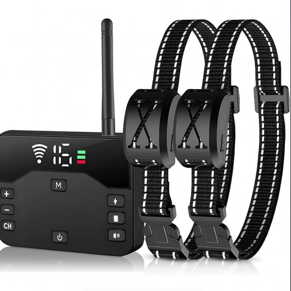 XIBUFE Wireless Dog Fence,2-In-1 Electric Dog Fence System for 2 Dogs with Training Collar And Remote,Ip65,2024 Safety Pets Containment System for All Dogs,Cover Up to 8 Acre(20-850Ft)
