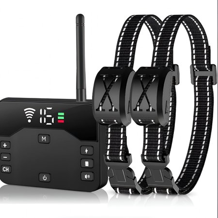 XIBUFE Wireless Dog Fence,2-In-1 Electric Dog Fence System for 2 Dogs with Training Collar And Remote,Ip65,2024 Safety Pets Containment System for All Dogs,Cover Up to 8 Acre(20-850Ft)