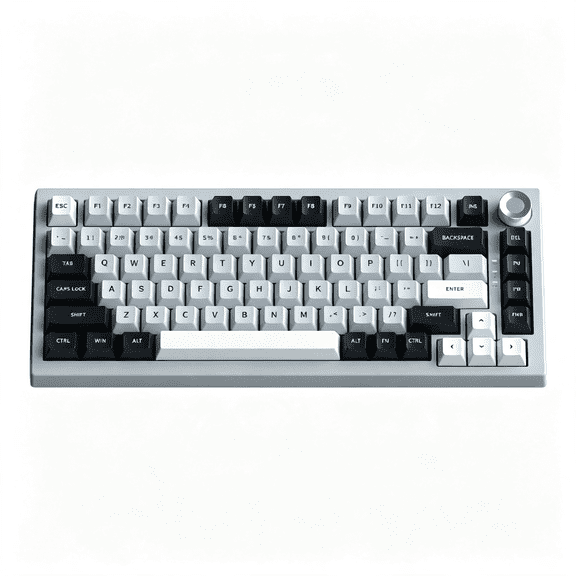 XIBUFE Wireless Gaming Keyboard 81 Keys Rgb Backlit Tri-Mode Bluetooth 2.4G Mechanical Feel Keyboard 4000Mah Battery Knob Control 26-Key Anti-Ghosting for Pc Mac Windows