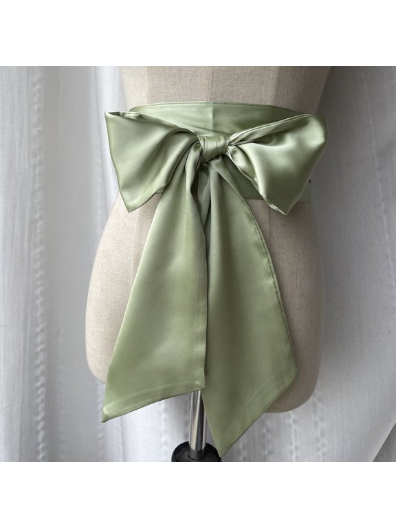 Women'S Long Chiffon Sash Waist Belt for Bridal Wedding Bridesmaid Prom Formal Special Occasion Dresses Belt Fabric Belt Women 3'' Wide