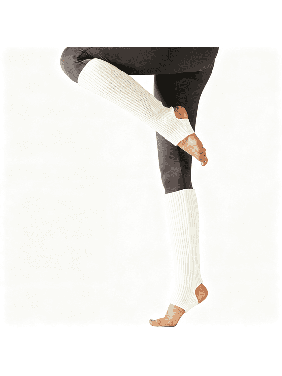 Women Stirrup Leg Warmers 16.9 Ribbed Knit Stretchy Leg Socks | 80S Party,For Dance Yoga Ballet,Sports Fitness,Halloween Accessory,Neon Colors,Warm and Cozy,One Size Fits Most