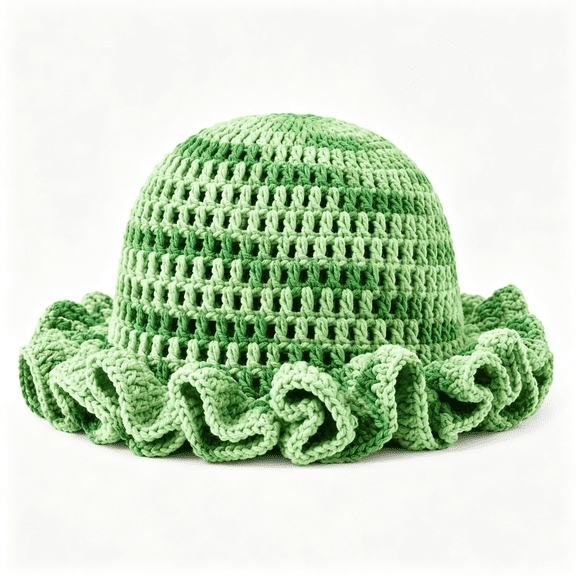 XIBUFE Women's Crochet Bucket Hat Handmade Knit Cloche Beanie Foldable Floppy Sun Hat Cute Fishing Hat Floral Cap Trendy Outdoor Women Floral Crochet Sun Hat
