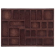XIBUFE Wood Trinket Shelf, Multi-Compartment Shadow Box Organizer