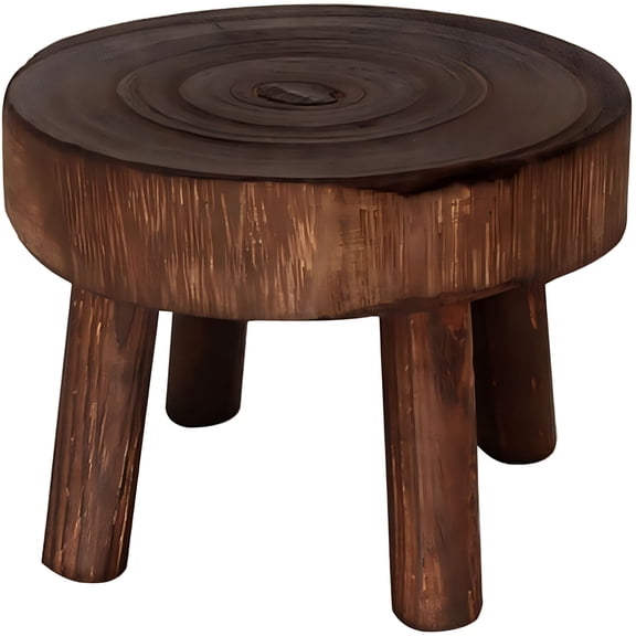 XIBUFE Wooden Low Plant Riser, Solid Paulownia Wood Pedestal Stand for Succulents Bonsai, Small Tabletop Display Shelf