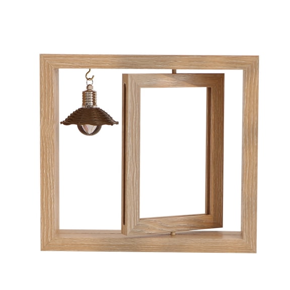 XIBUFE Wooden Rotating Picture Photo Frame Memorial Picture Frame Floating Picture Frames 4X6